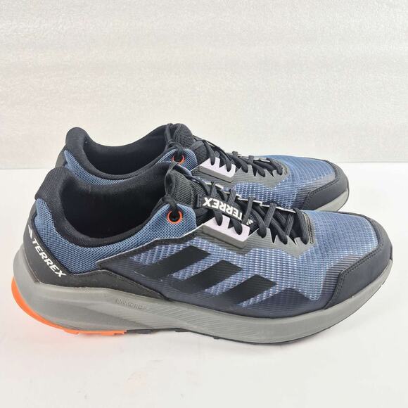 Adidas Terrex Two Trail Running Shoes Men’s Size 12 Blue Black Continental Grip - Picture 1 of 16